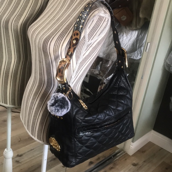 Like New, Chi, by Falchi - Pristine, stunning leather purse with gold toned